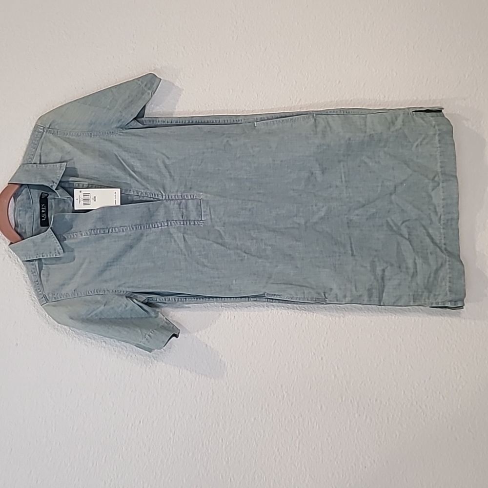 NWT LAUREN Ralph Lauren Jean tunic denim dress size XXS